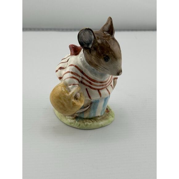 Vintage Beswick Beatrix Potter 1948 "Mrs Tittle Mouse" Porcelain Figurine RARE - Picture 3 of 10